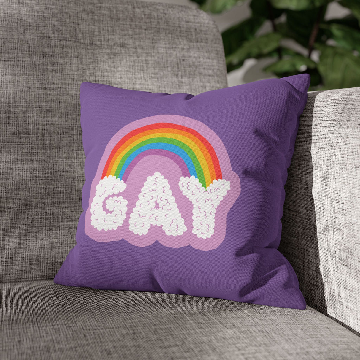 Gay Cloud Pillow Cover – Soft, Sweet, and Proud as Hell