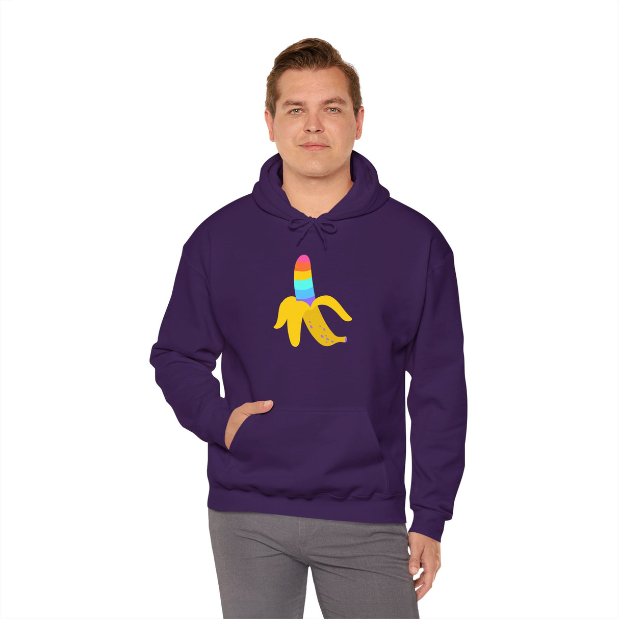 Banana Rainbow Cozy Pullover Sweatshirt