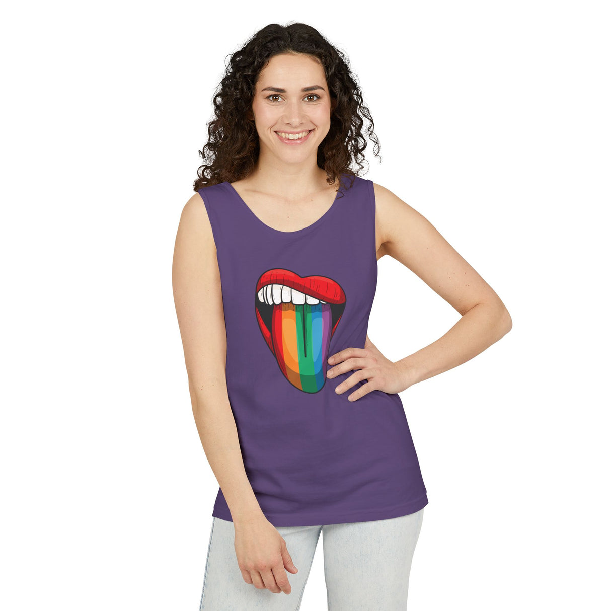 Rainbow Lick Tank Top Medium Weight