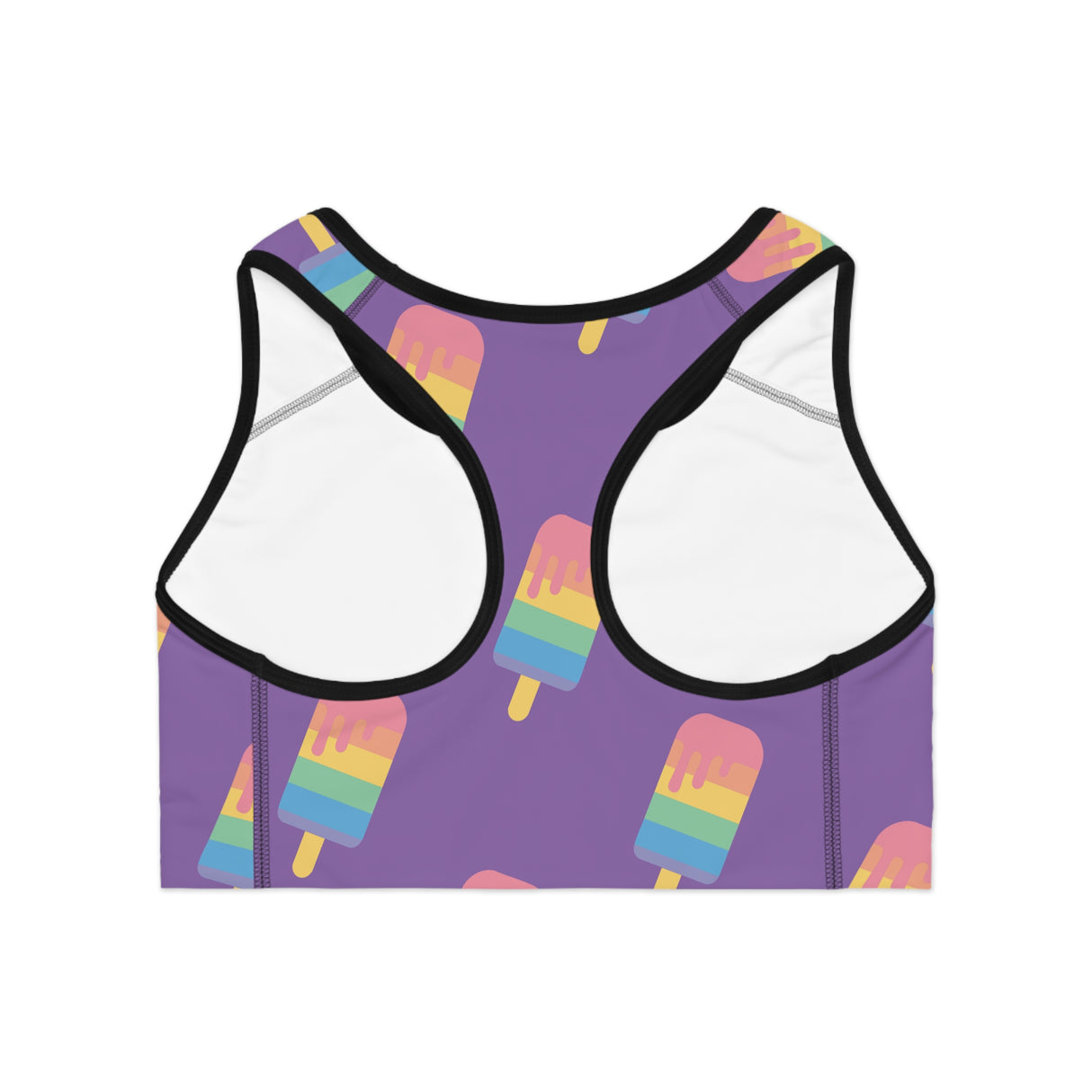 Purple Melting Point Sports Bra - Fun & Vibrant Summer Activewear
