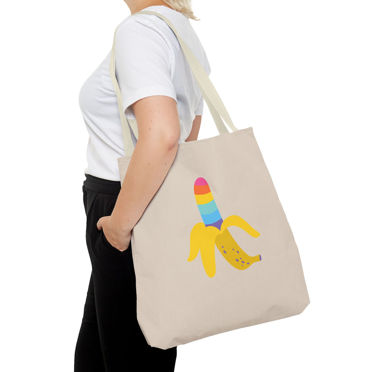Banana Rainbow Icon Tote Bag