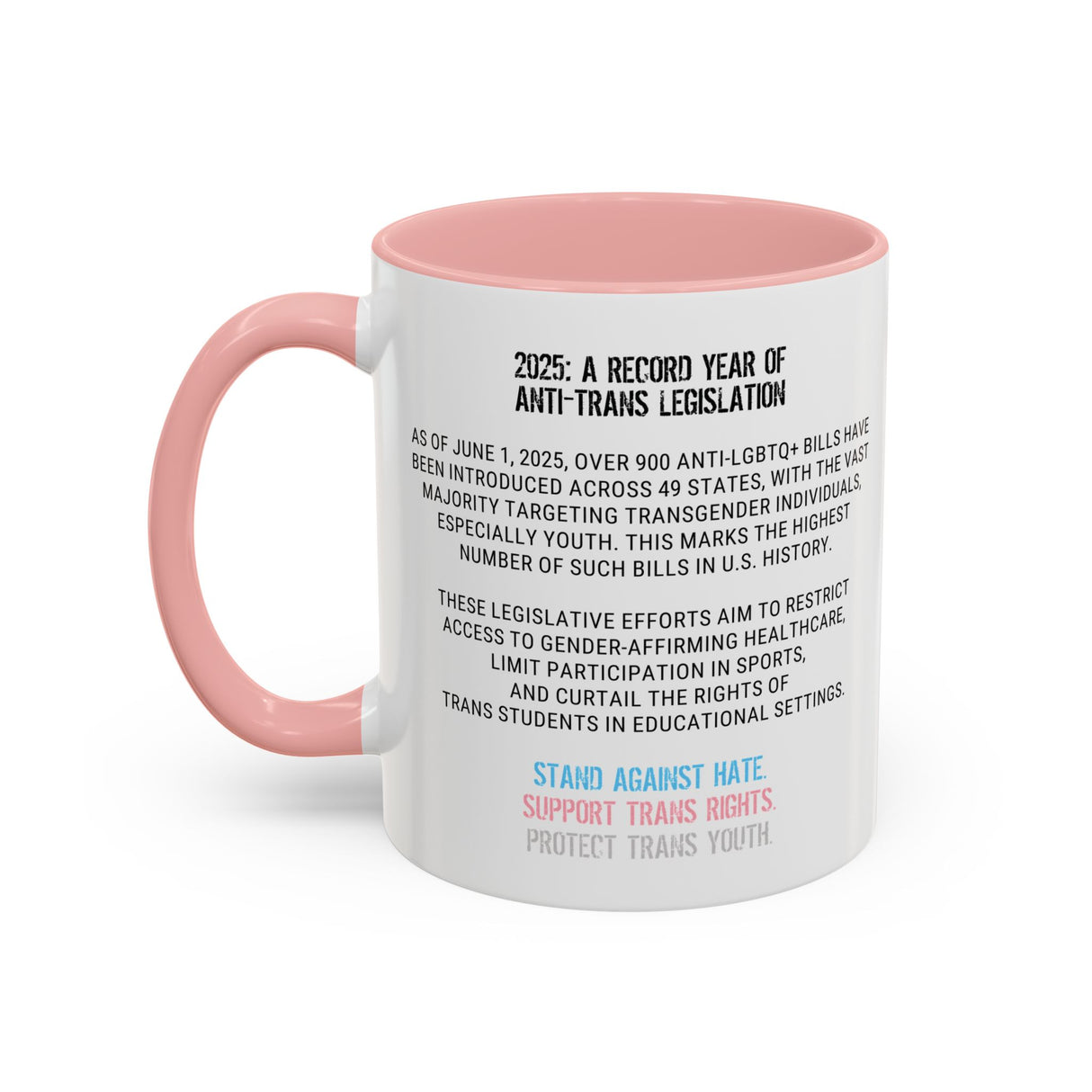 2025 Protect Trans Youth Accent Mug – Sip With Purpose