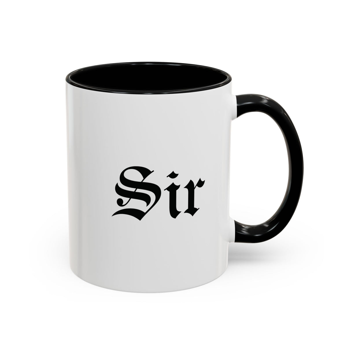 Sir Accent Coffee Mug - Black Handle, 11oz & 15oz Options