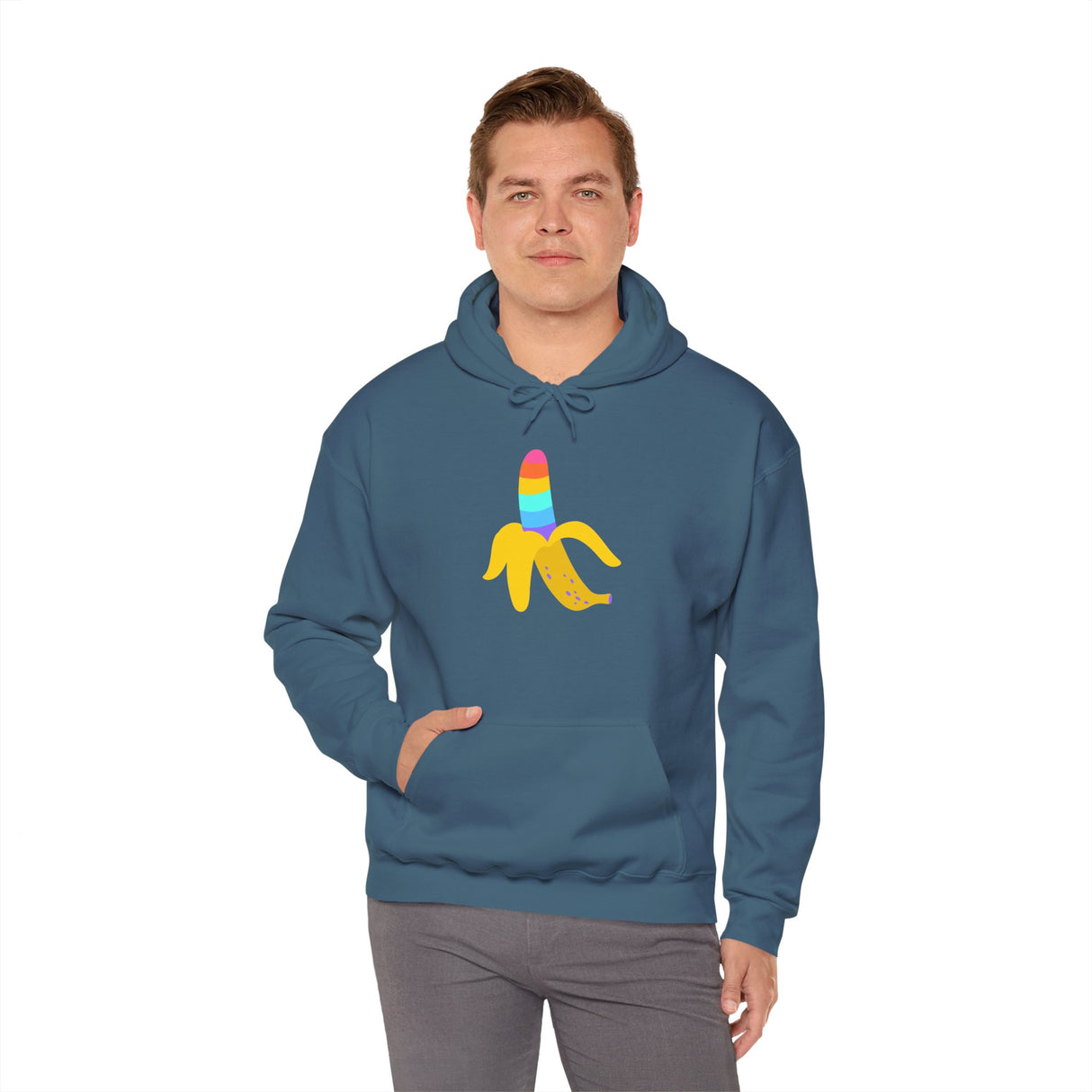 Banana Rainbow Cozy Pullover Sweatshirt