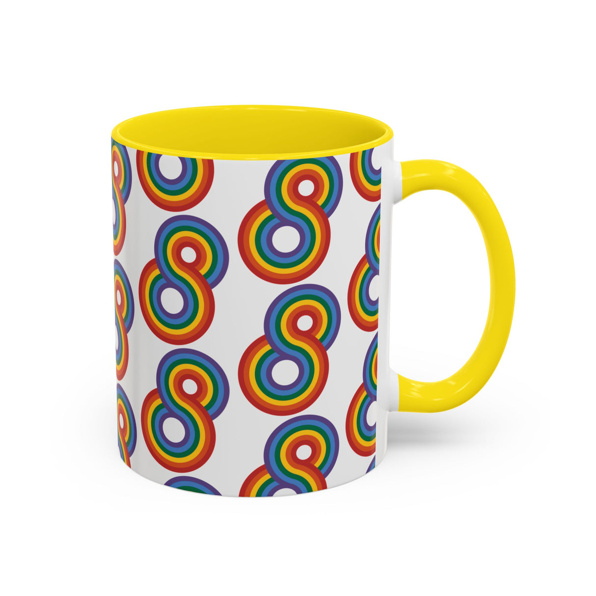 Gayfinity Rainbow Accent Mug – Infinite Pride, One Sip at a Time – 11oz & 15oz Options