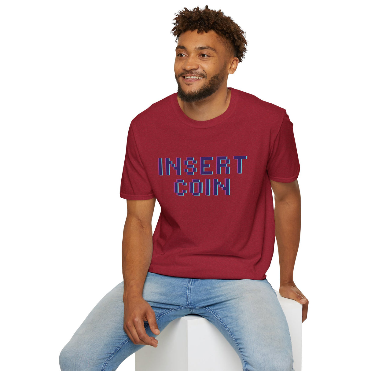 Insert Coin Unisex Softstyle T-Shirt - Casual Comfort Tee for Everyday Wear