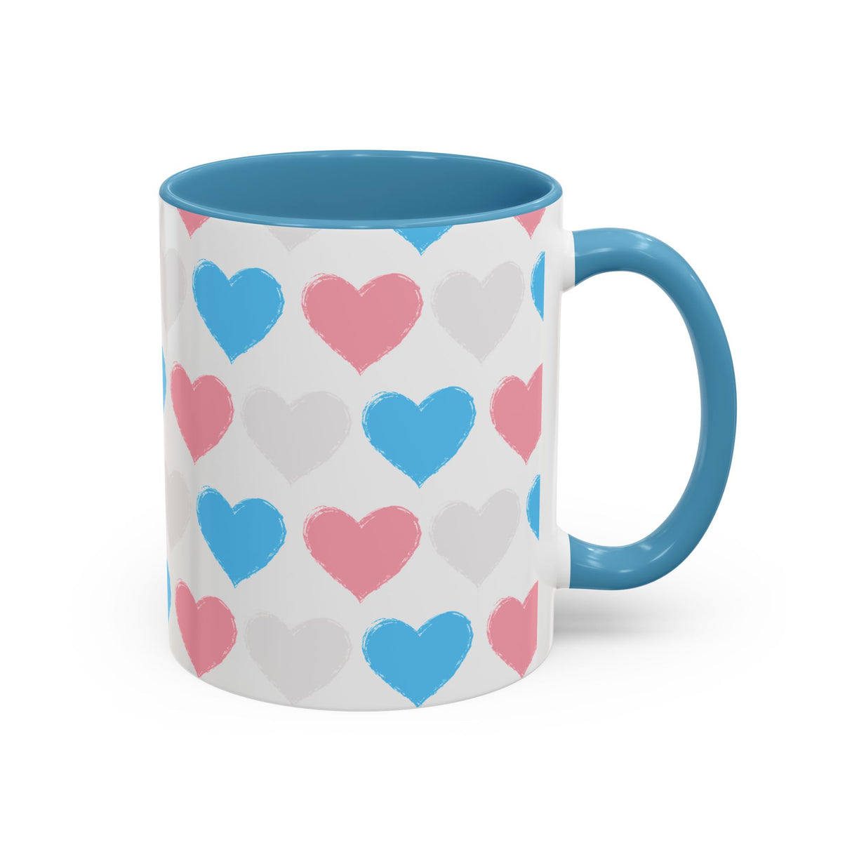 Trans Rainbow Brushstrokes Accent Mug – Gentle Start, Bold Sip