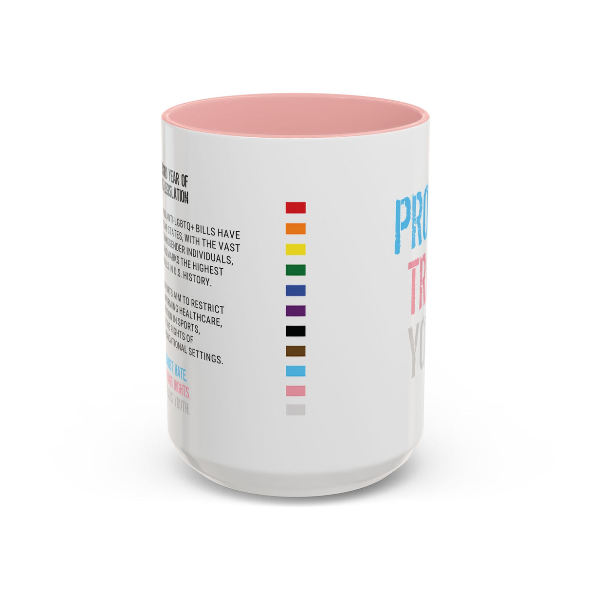 2025 Protect Trans Youth Accent Mug – Sip With Purpose