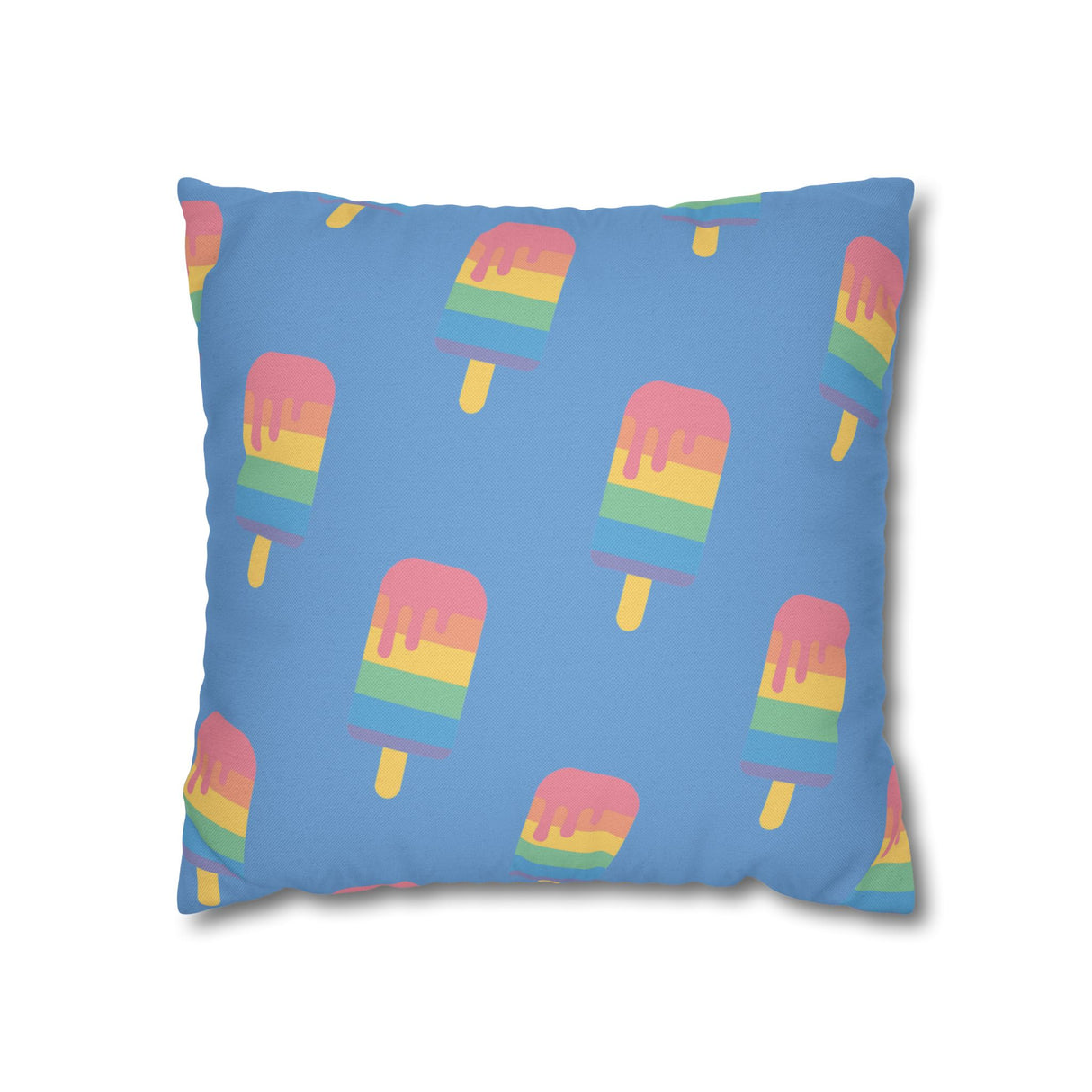 Melting Point Colorful Popsicle Square Pillowcase for Summer Vibes