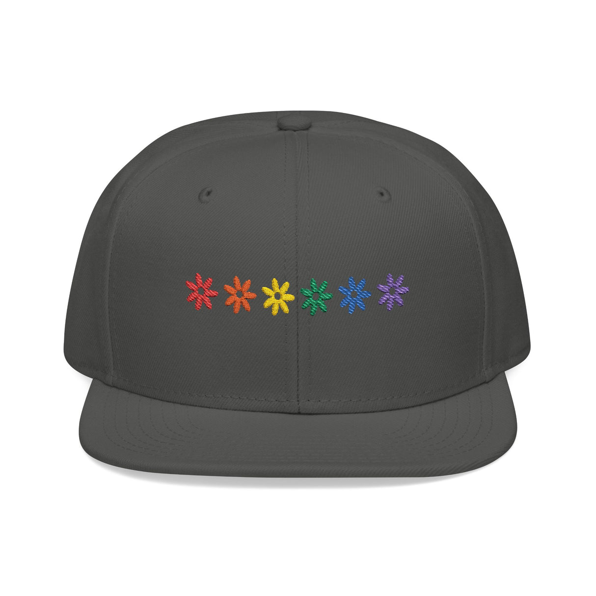 Rainbow Flowers Snapback Hat – Blooms with Bite