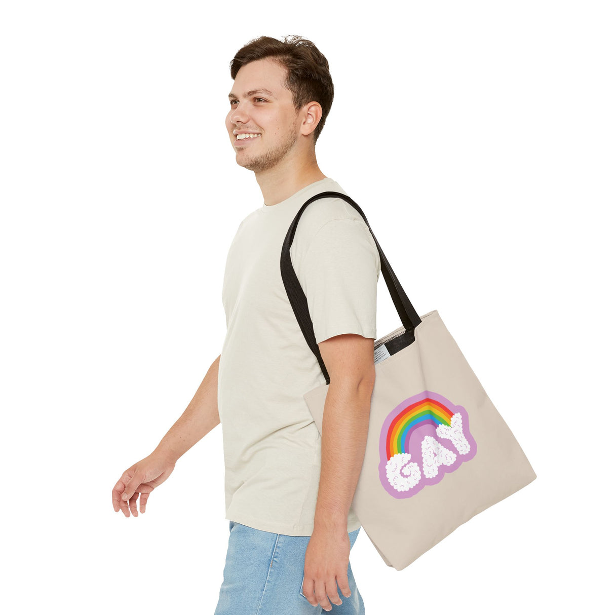 Gay Rainbow Cloud Tote – Cute, Bold, and Built to Carry It All
