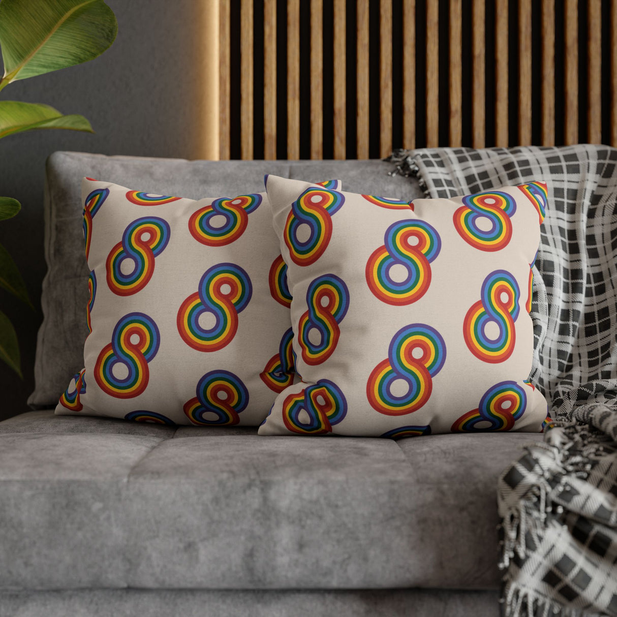 Gayfinity Rainbow Pillow Cover – Soft Touch, Infinite Vibes