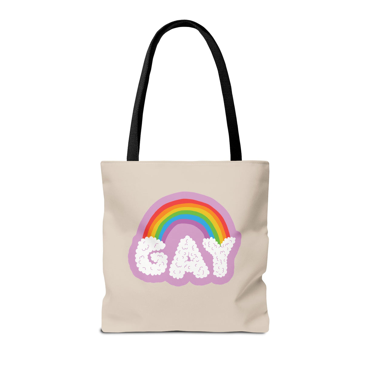 Gay Rainbow Cloud Tote – Cute, Bold, and Built to Carry It All
