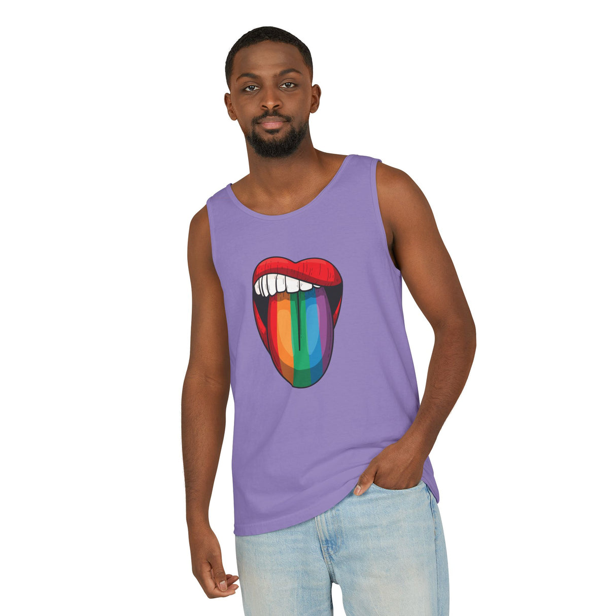 Rainbow Lick Tank Top Medium Weight