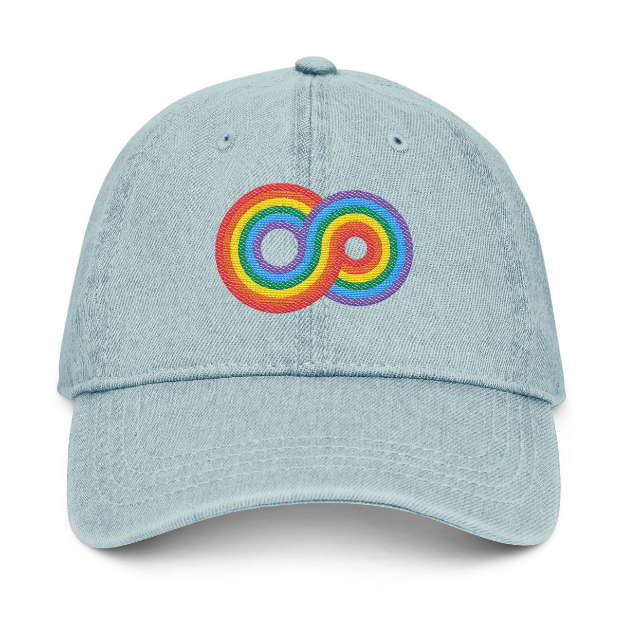 Gayfinity Rainbow Denim Hat – Chill Fit, Infinite Energy