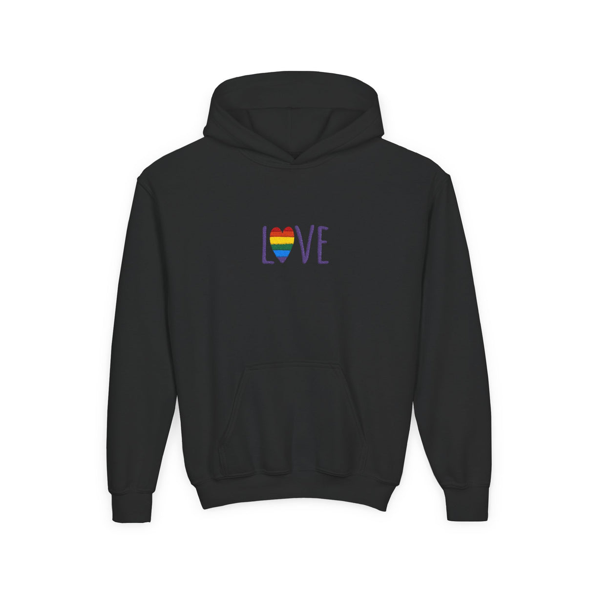 LOVE Rainbow Hoodie Youth Sizing