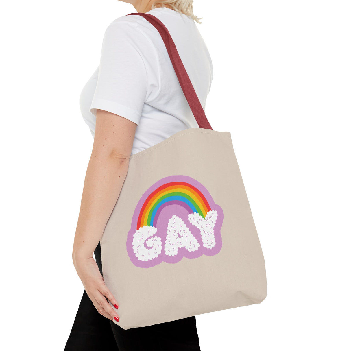 Gay Rainbow Cloud Tote – Cute, Bold, and Built to Carry It All