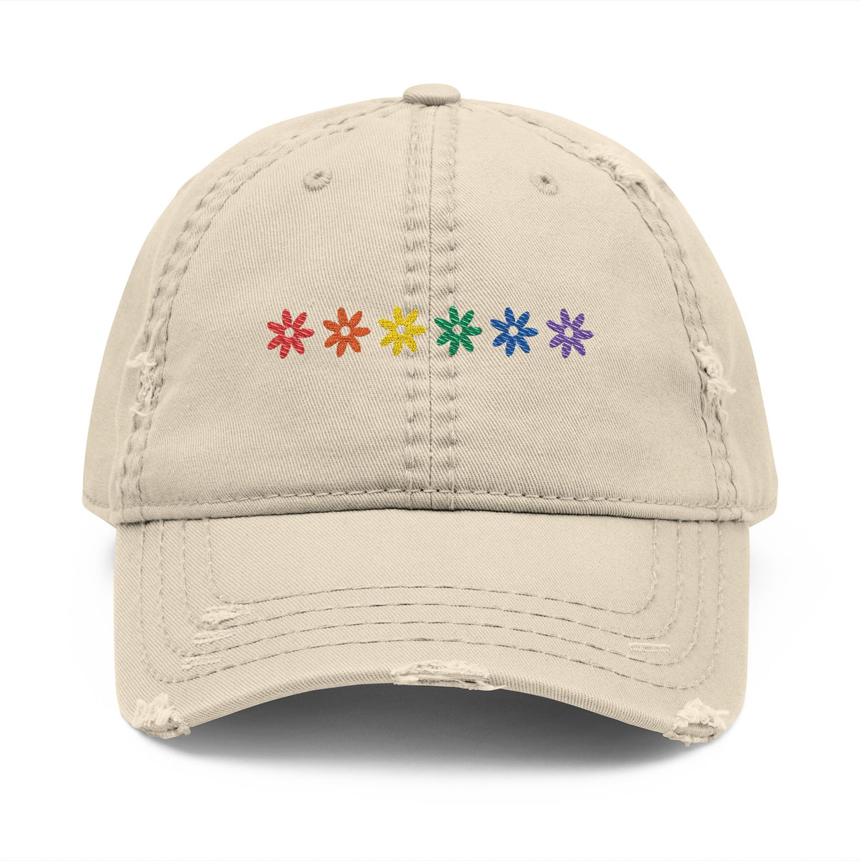 Rainbow Flowers Hat – Soft Petals, Sharp Energy