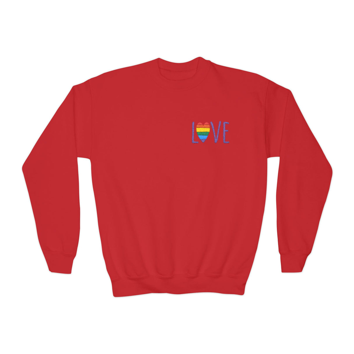 LOVE Rainbow Youth Crewneck Sweatshirt
