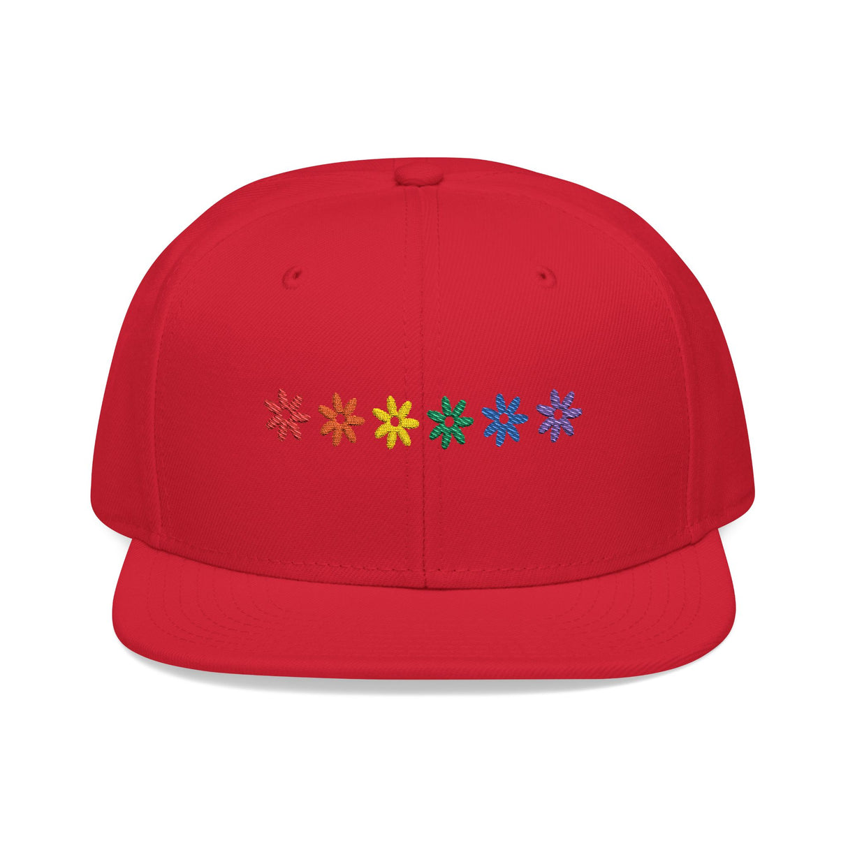 Rainbow Flowers Snapback Hat – Blooms with Bite