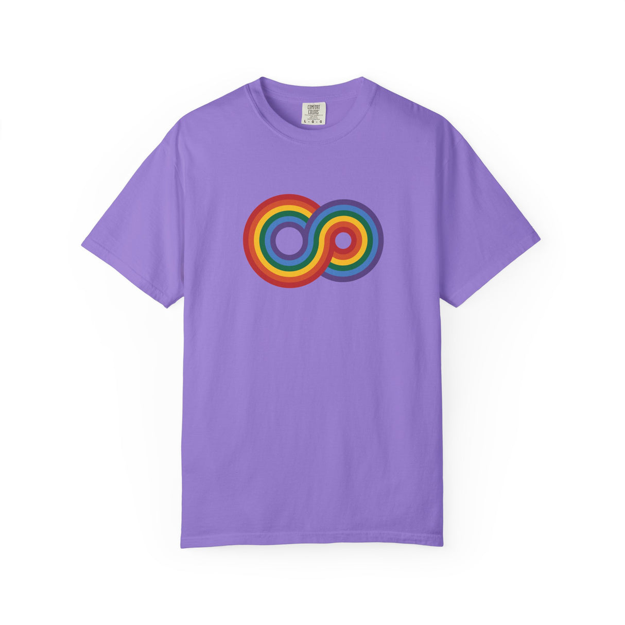 Gayfinity Rainbow Heavyweight Tee – Washed Look, Limitless Pride