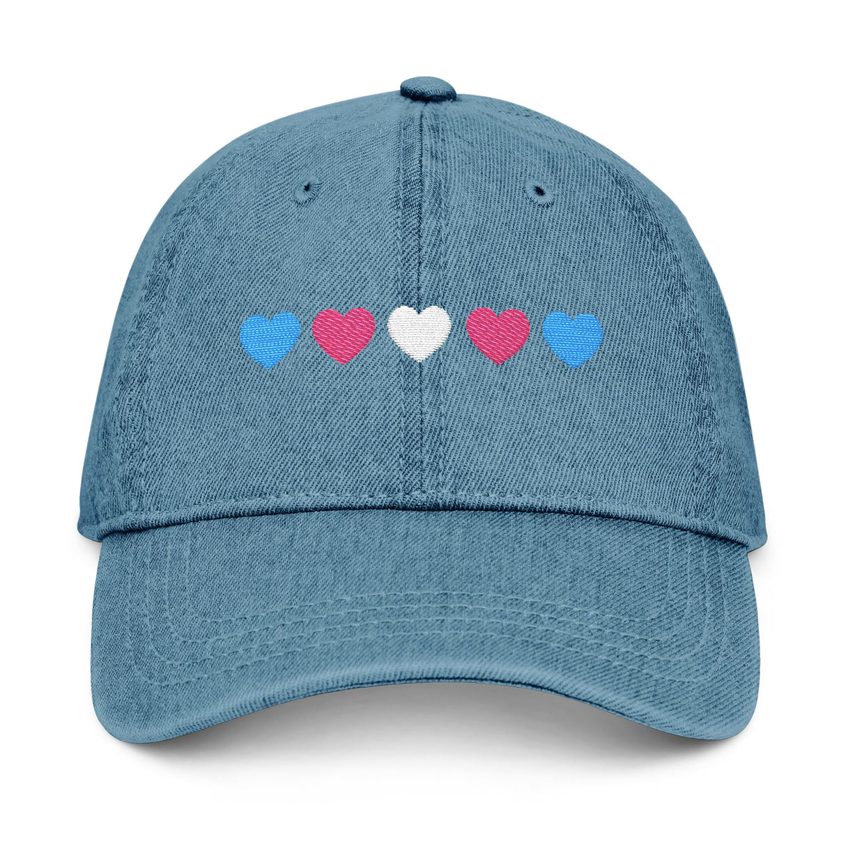 Trans Heart Denim Dad Hat – Classic Fit, Loud Love