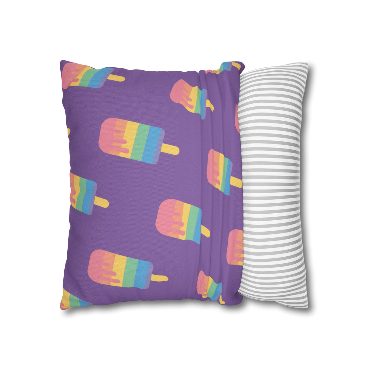 Melting Point Colorful Popsicle Square Pillowcase for Summer Vibes