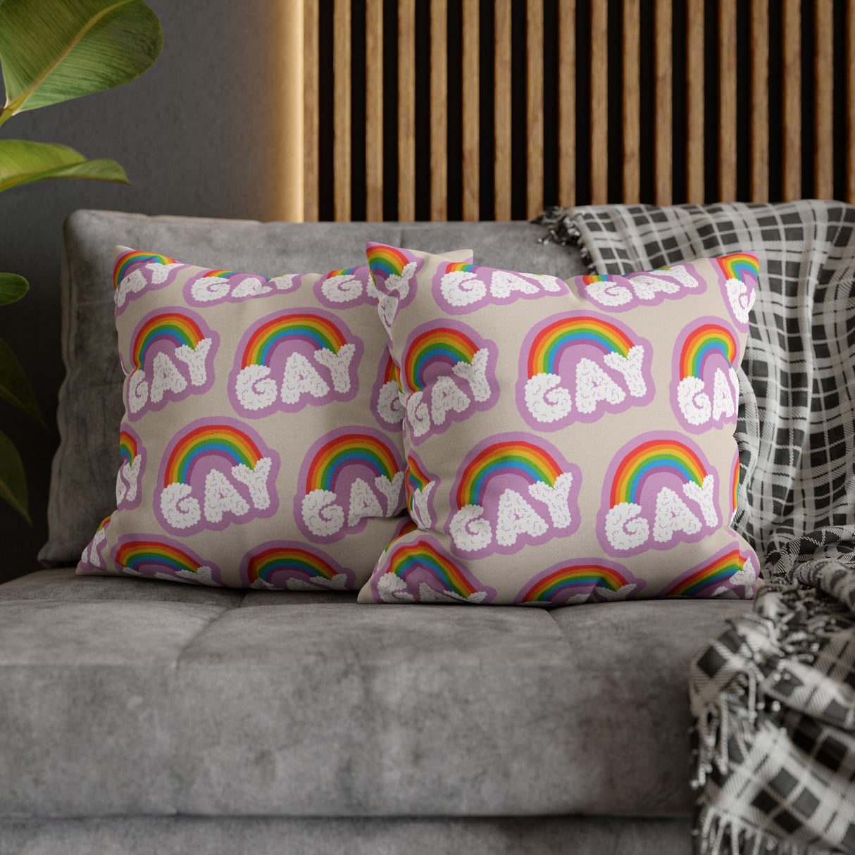 Gay Cloud Pillow Cover – Soft, Sweet, and Proud as Hell