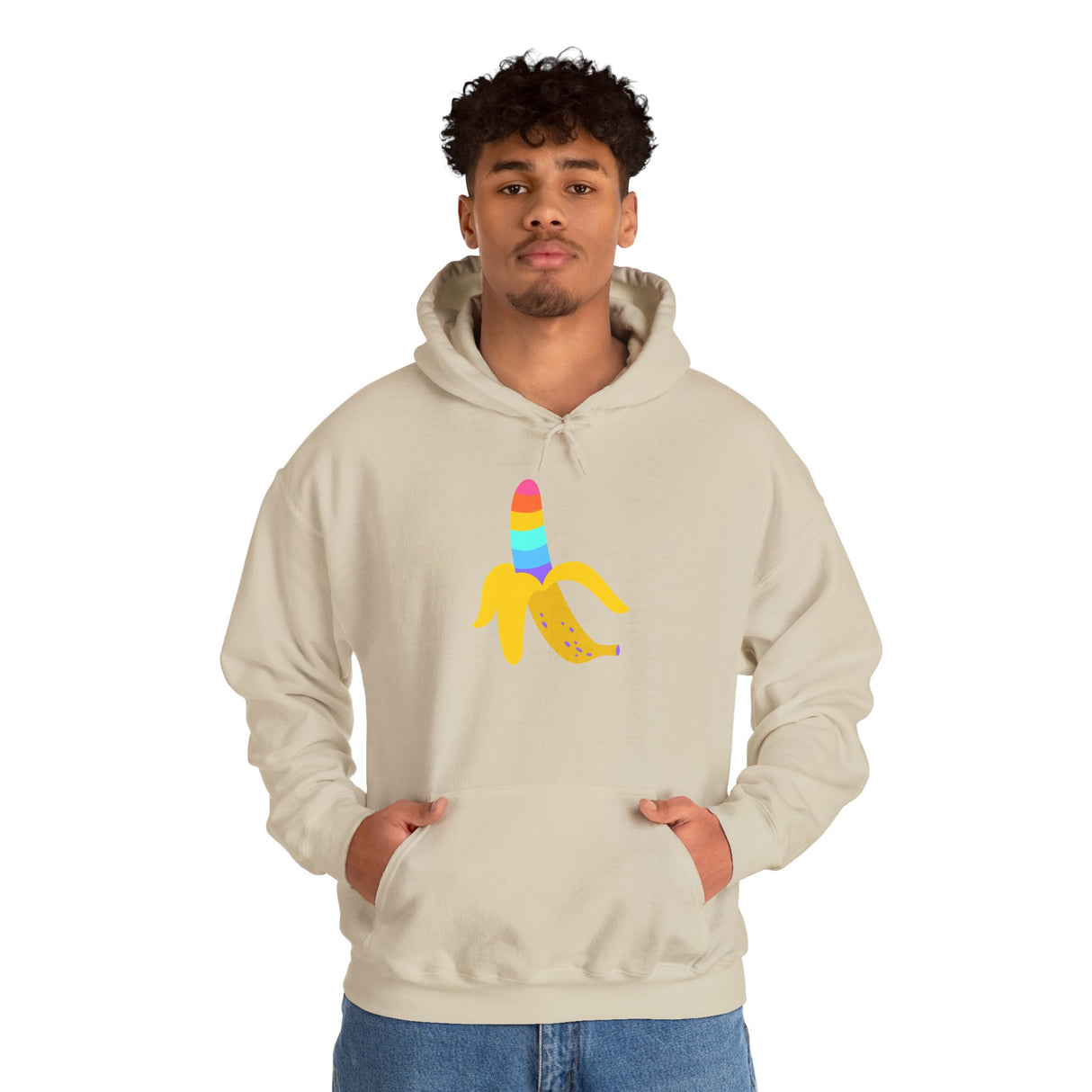 Banana Rainbow Cozy Pullover Sweatshirt