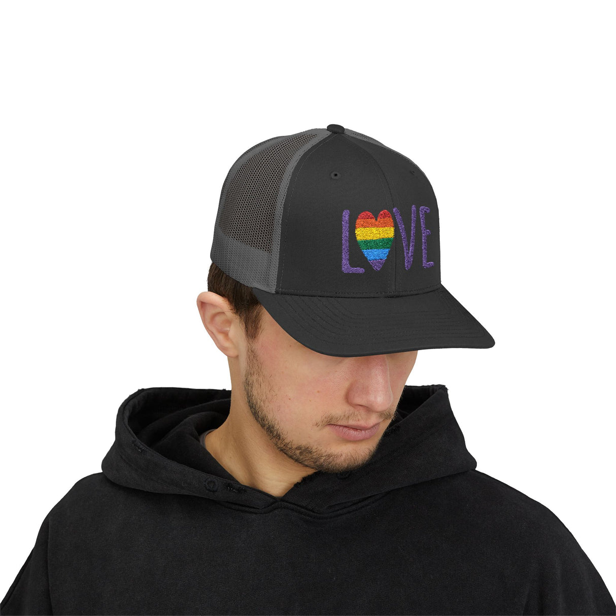 LOVE Rainbow Snapback Trucker Cap