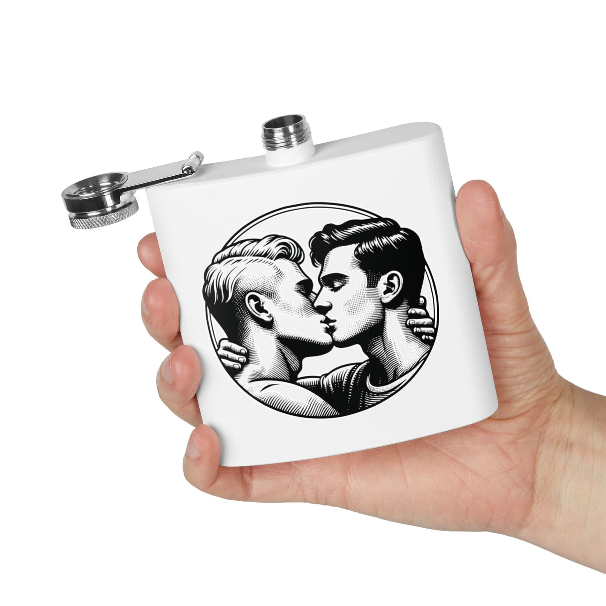 Close Enough to Breathe Elegant Stainless Steel Flask
