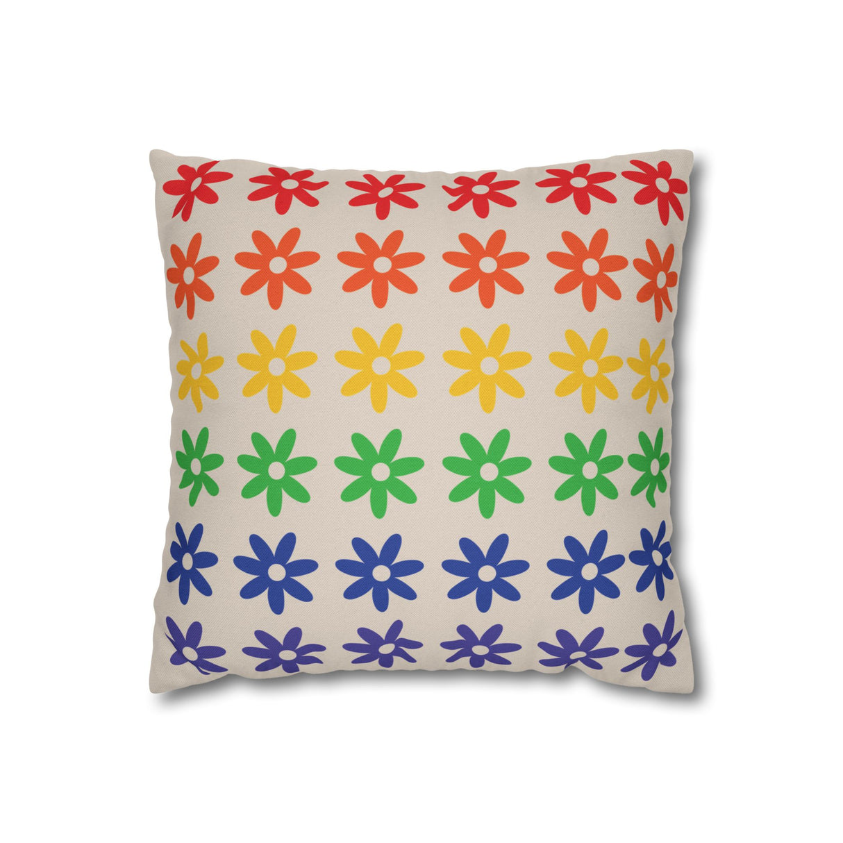 Floral Rainbow Pillow Cover – Soft, Queer, and Cozy