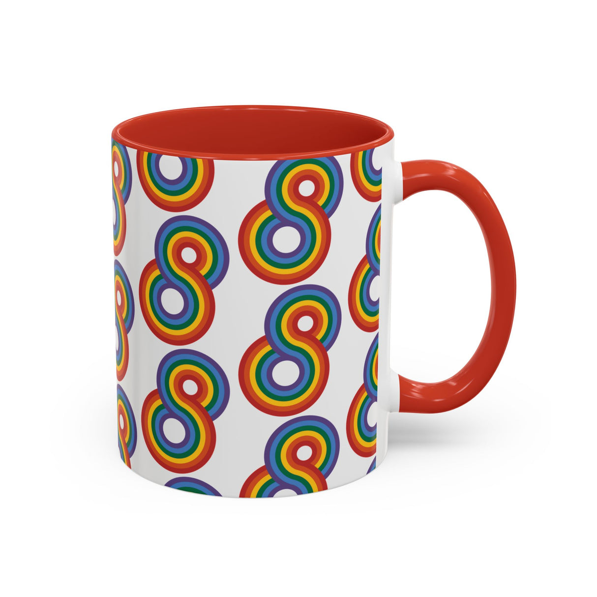 Gayfinity Rainbow Accent Mug – Infinite Pride, One Sip at a Time – 11oz & 15oz Options
