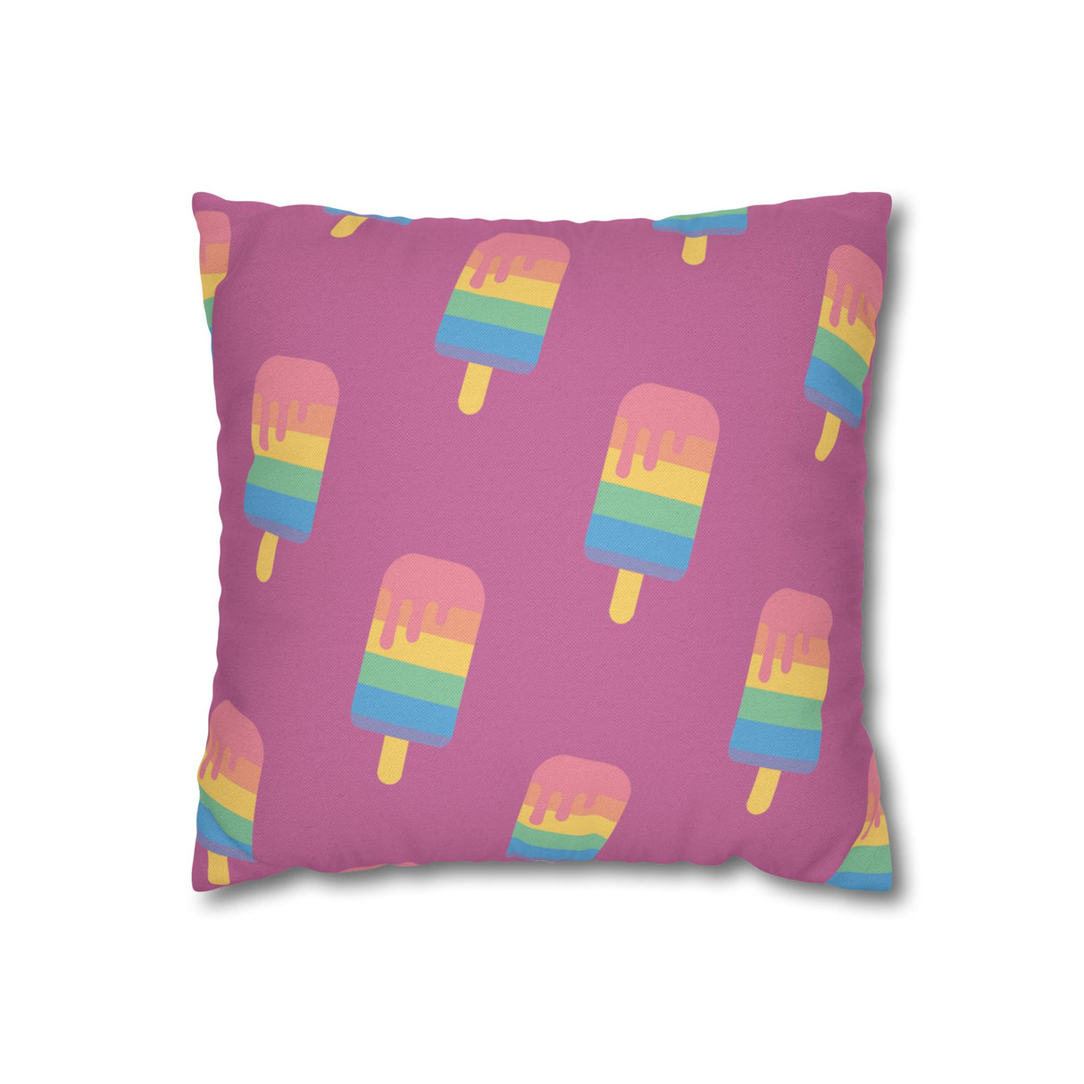 Melting Point Colorful Popsicle Square Pillowcase for Summer Vibes