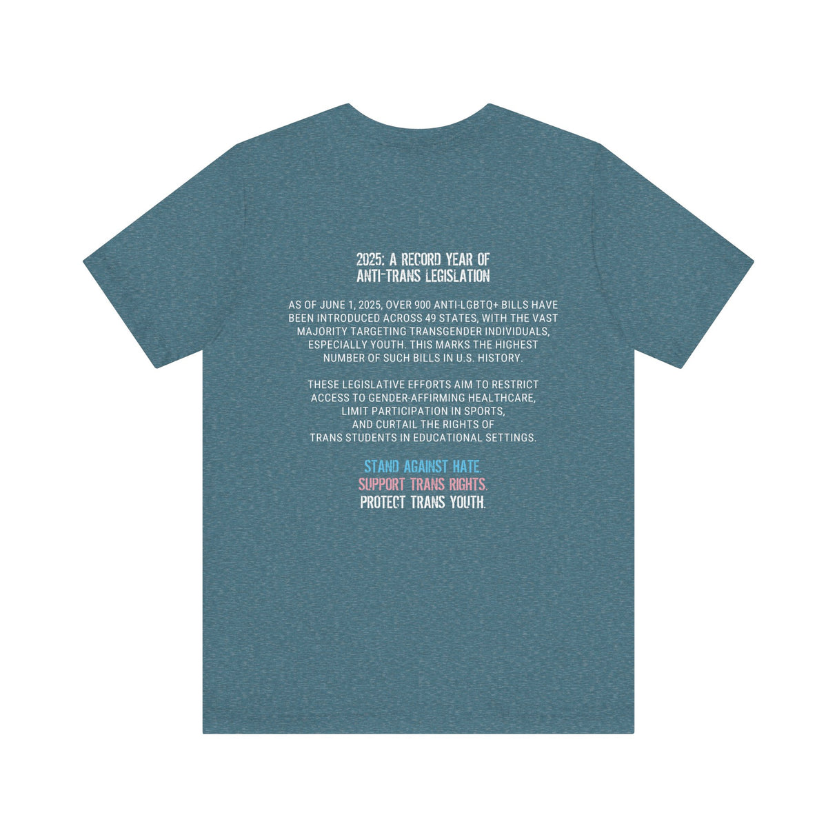 2025 Protect Trans Youth Lightweight Tee – Soft Fit, Urgent Message