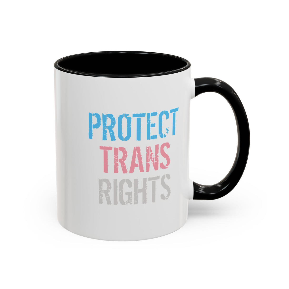 Protect Trans Rights 2025 Accent Mug – Bold Brew, Louder Message