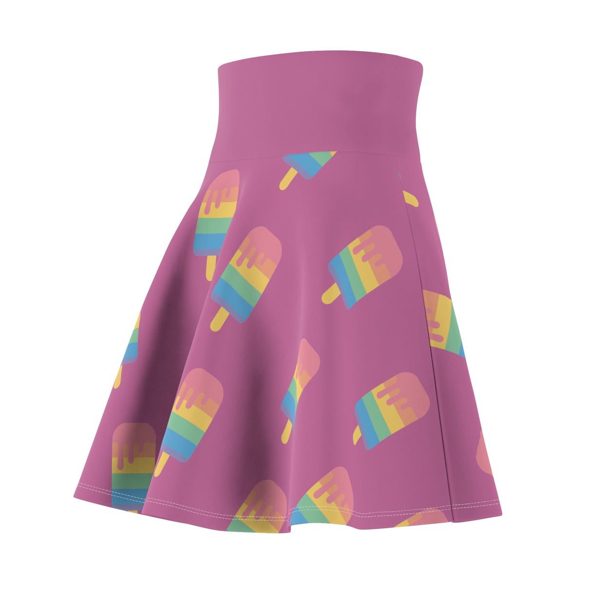 Pink Melting Point Women's Skater Skirt - Playful Summer Fashion