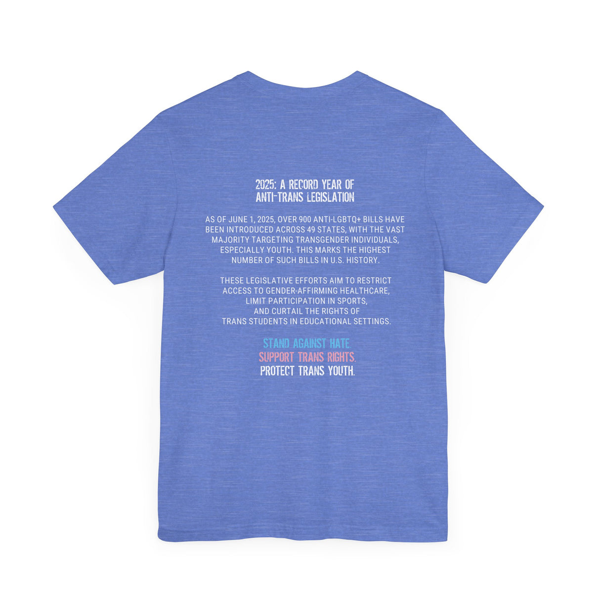 2025 Protect Trans Youth Lightweight Tee – Soft Fit, Urgent Message