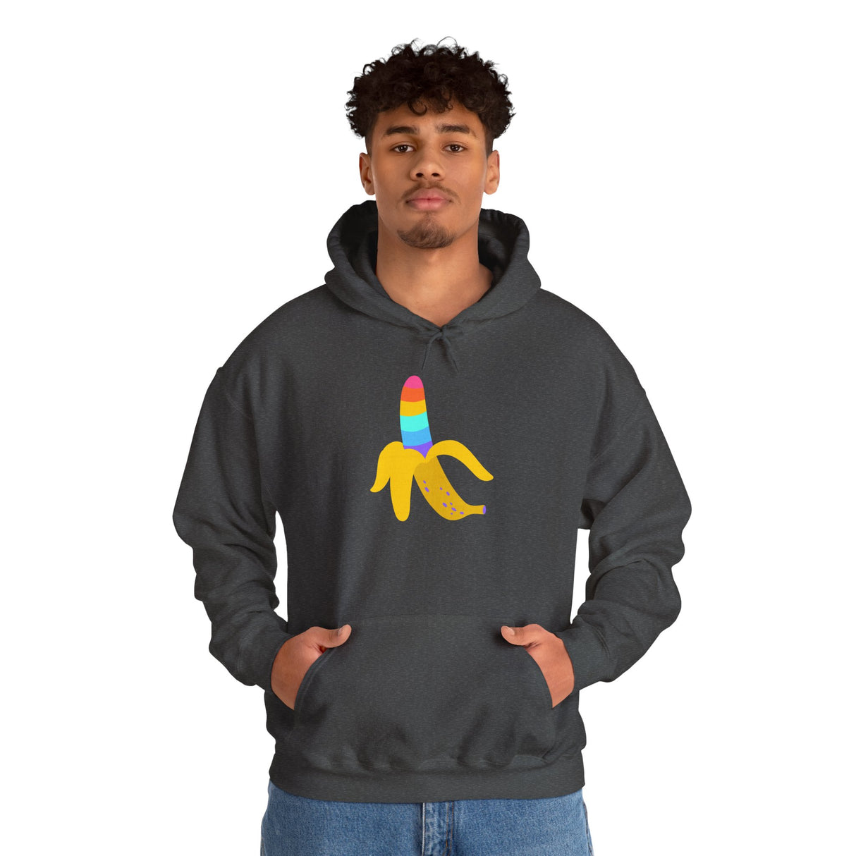 Banana Rainbow Cozy Pullover Sweatshirt