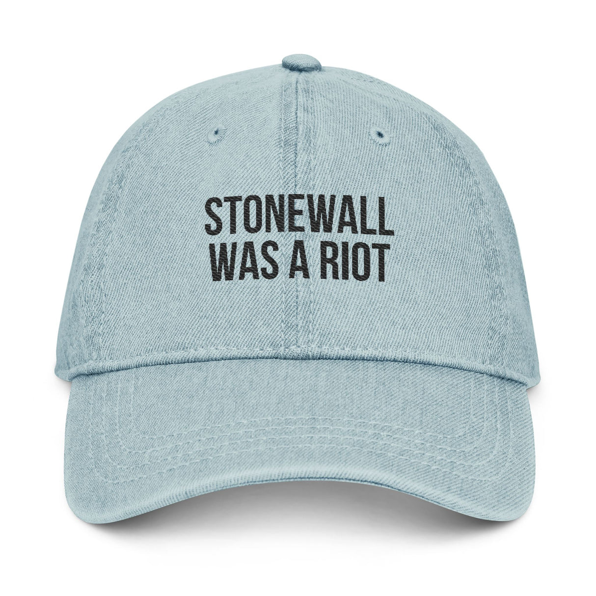 Stonewall Was a Riot Denim Dad Hat – Soft Denim, Sharp Message
