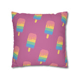 Melting Point Colorful Popsicle Square Pillowcase for Summer Vibes