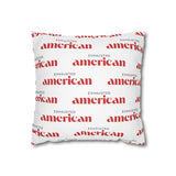Exhausted American Square Pillowcase, Cozy Home Decor, Living Room Accent, Gift for Friends, Inspirational Decor