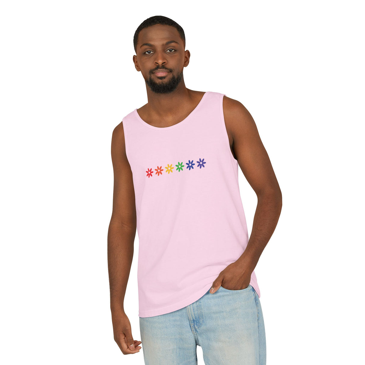 Rainbow Flowers Tee – Faded Florals, Loud Pride
