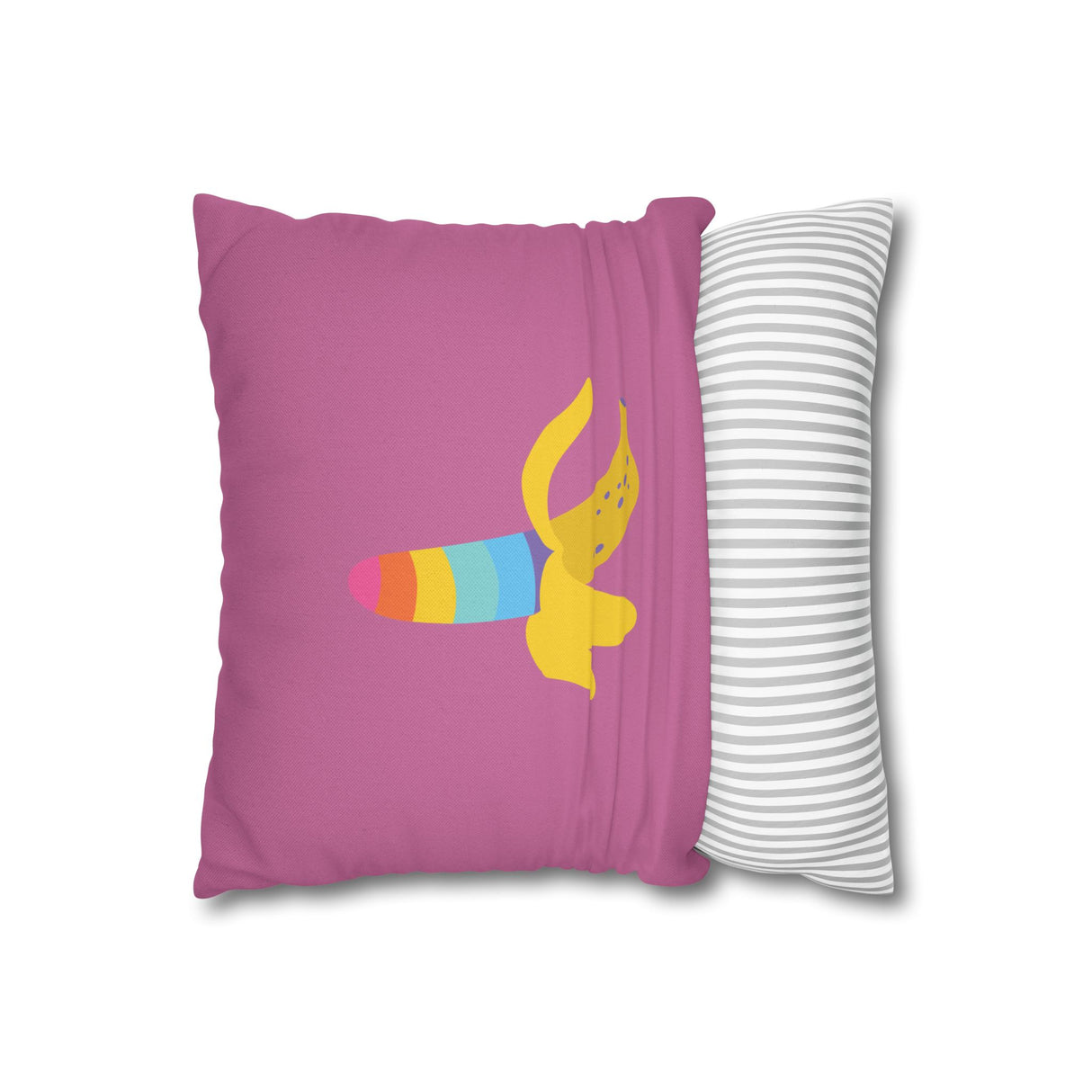 Banana Rainbow Pillow Cover