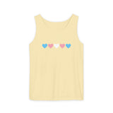 Trans Rainbow Brushstrokes Heavyweight Tank – Washed Feel, Worn With Pride