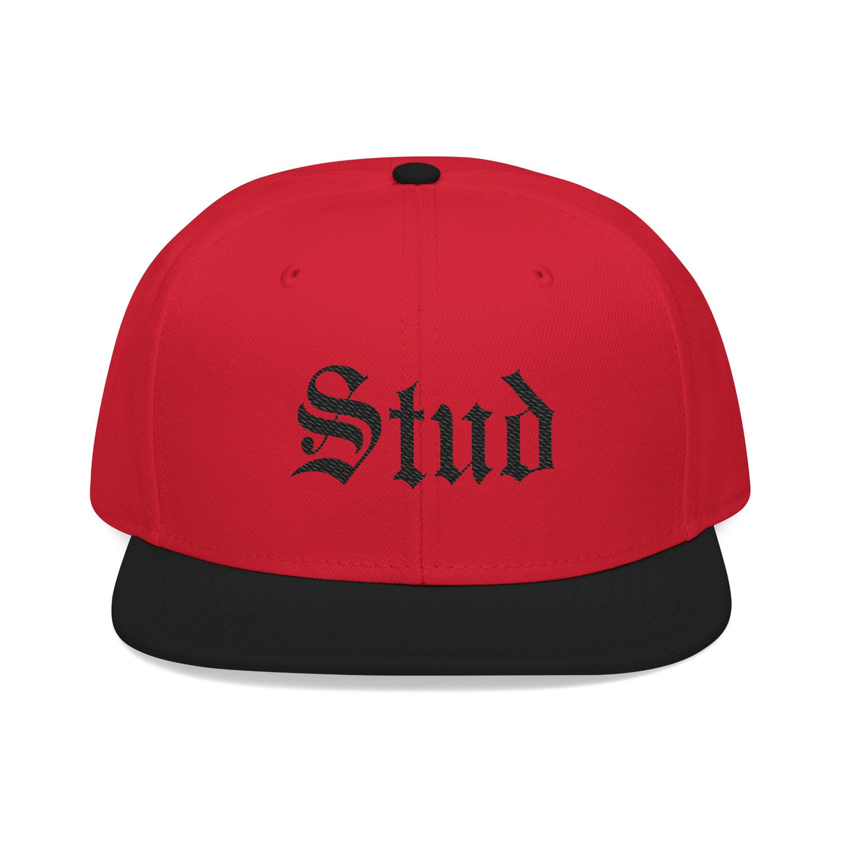 Stud Embroidered Snapback Hat