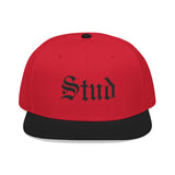 Stud Embroidered Snapback Hat