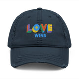 Love Wins Distressed Dad Hat – Quiet Message, Loud Energy