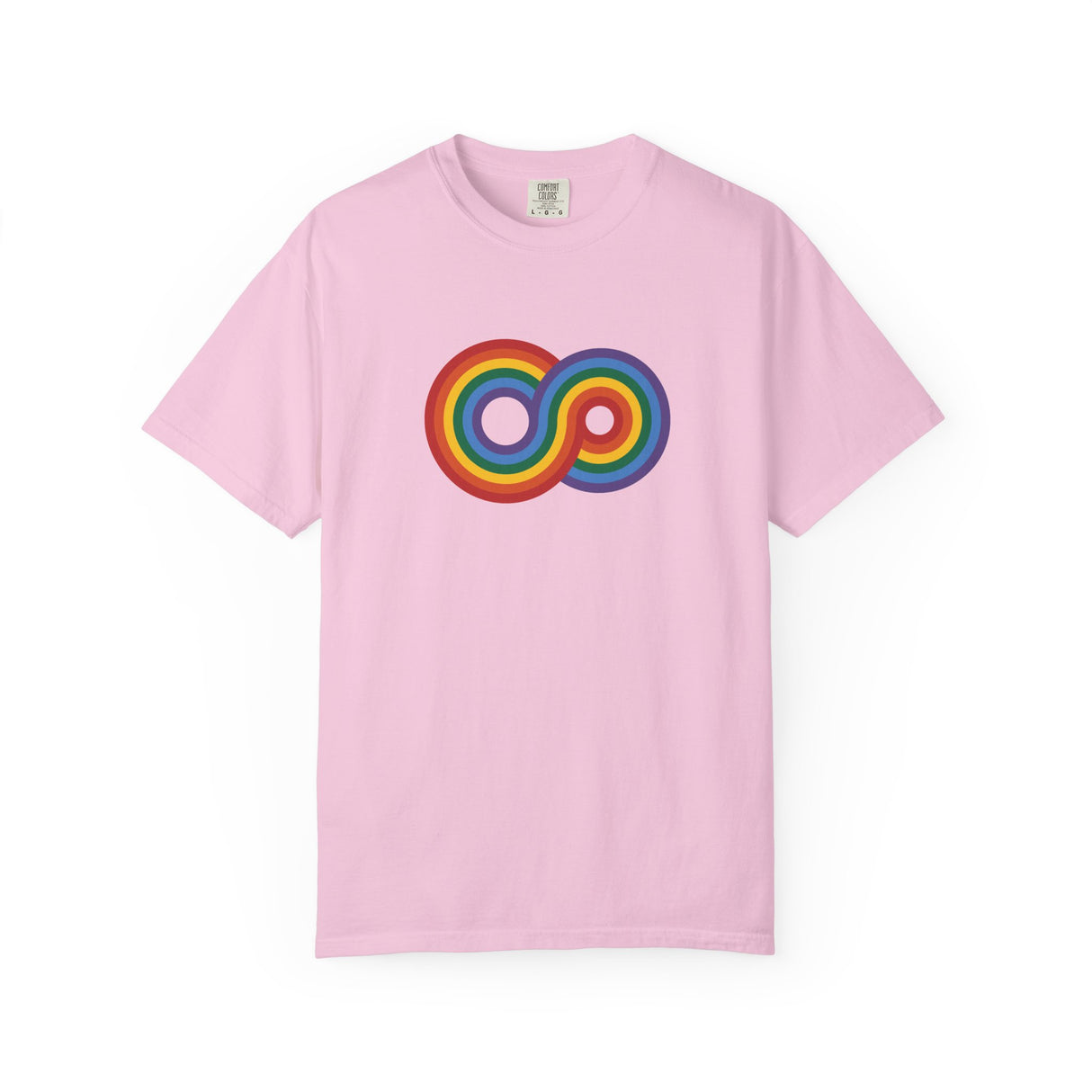 Gayfinity Rainbow Heavyweight Tee – Washed Look, Limitless Pride