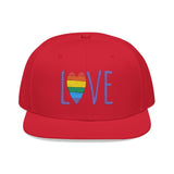 LOVE Rainbow Embroidered Snapback Hat